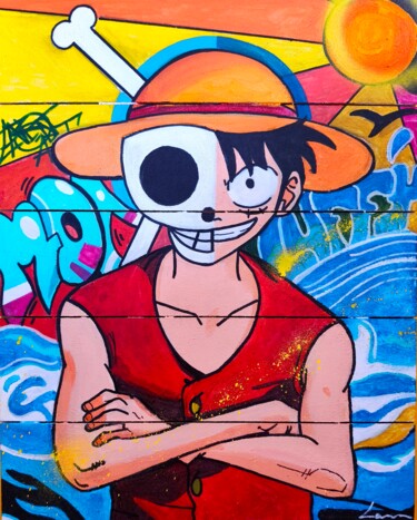 Картина под названием "Street art "Dark Lu…" - Caronart, Подлинное произведение искусства, Акрил