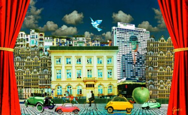Digital Arts titled "Magritte museum Bru…" by Gaudi .C, Original Artwork, 2D Digital Work