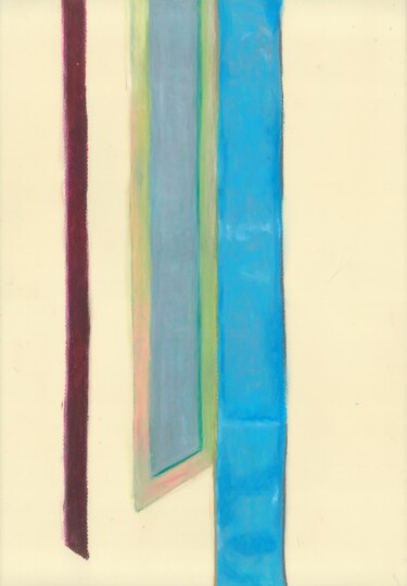 Blue Fall Two Desenho intitulada "Blue Fall Two" por Kristine Facchetti, Obras de arte originais, Pastel