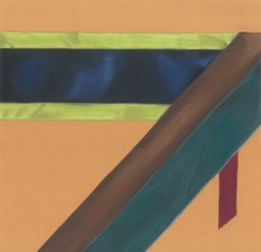 「Blue Sash One」というタイトルの描画 Kristine Facchettiによって, オリジナルのアートワーク, パステル