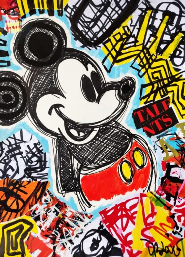 绘画 标题为“Street Mickey” 由Dr. Love, 原创艺术品, 丙烯