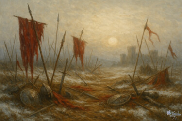 「Echoes of the Fallen」というタイトルの絵画 Elio Segundo Sanchezによって, オリジナルのアートワーク, オイル