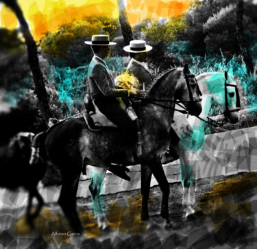 Fotografie getiteld "Camino al Rocío 10" door Alfonso García, Origineel Kunstwerk, Digitale fotografie