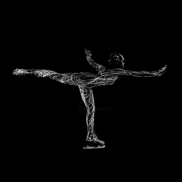 제목이 "Figure skater (bw)"인 사진 Viktor Rybas (Victor Ribas)로, 원작, 디지털