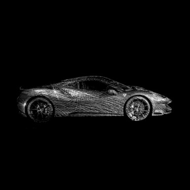 Fotografie getiteld "Ferrari" door Viktor Rybas (Victor Ribas), Origineel Kunstwerk, Digitale fotografie Gemonteerd op artwo…