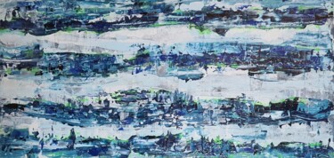 Peinture intitulée "Sea of ​​ice on the…" par Banu Muazzez Arpalı, Œuvre d'art originale, Acrylique