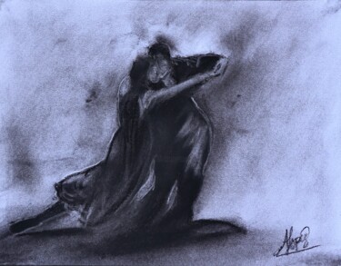 Tekening getiteld "The dance" door Alicia Lopez, Origineel Kunstwerk, Houtskool