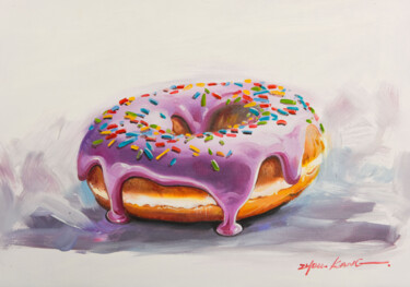Pintura intitulada "Donut" por Kang Zhou, Obras de arte originais, Aquarela