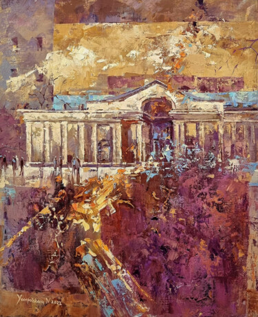 Light of Time Painting titled "Light of Time" by Yampolskaia Natalia, Original Artwork, Oil Mounted on Wood Stretcher frame