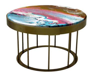 Design intitulada "Table basse pouring…" por Sarah Jettain (Eil Chans), Obras de arte originais, Mobília