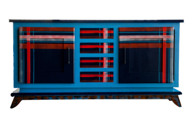 Design getiteld "Enfilade "Tartan"" door Sarah Jettain (Eil Chans), Origineel Kunstwerk, Meubilair