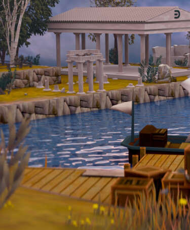 "Render-RUINS" başlıklı Dijital Sanat Laura Rouge tarafından, Orijinal sanat, 3D modelleme
