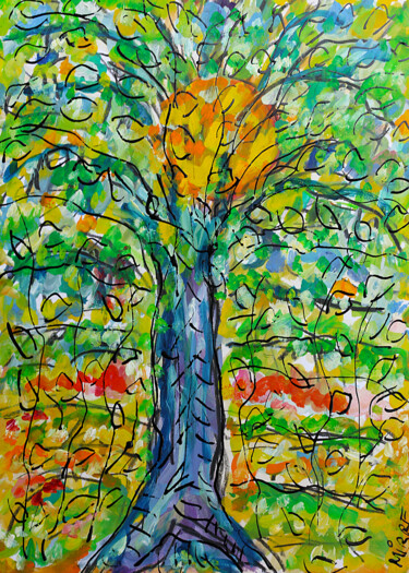 Painting titled "Victoire1" by Jean Mirre, Original Artwork, Oil
