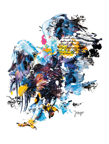La force de aigle 数字艺术 标题为“La force de aigle” 由Joelle Wenger, 原创艺术品, 2D数字工作