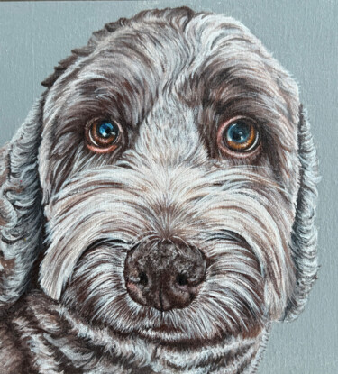 Painting titled "dog portraits" by Antonina Pavlic, Original Artwork, Acrylic