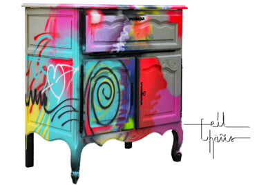 Design getiteld "Buffet bar "street…" door Sarah Jettain (Eil Chans), Origineel Kunstwerk, Meubilair