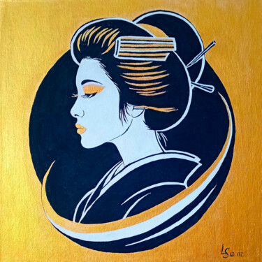 Картина под названием "Golden Silence" - Любовь Самойлова, Подлинное произведение искусства, Акрил Установлен на картон