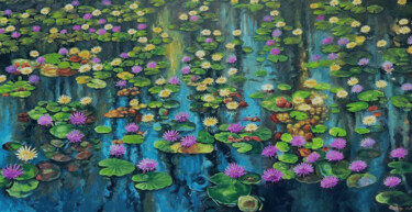 Symphony of Lilies Картина под названием "Symphony of Lilies" - Bagya Art Gallery, Подлинное произведение искусства, Масло