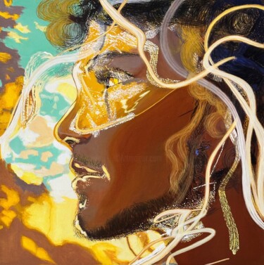 Painting titled "Nature within #5" by Margarita Pakhomova, Original Artwork, Acrylic Mounted on Wood Stretcher frame