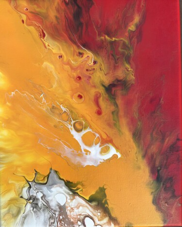 Pittura intitolato "Awakening of Lava" da Nataly Ustinova, Opera d'arte originale, Acrilico Montato su Telaio per barella in…