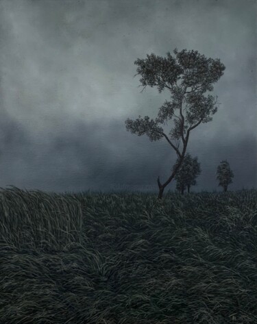 Overcast Evening Painting titled "Overcast Evening" by Tatyana Berdnikova, Original Artwork, Oil
