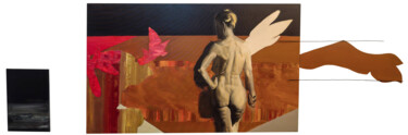 BUTTERFLY, nude figure, struggle Pittura intitolato "BUTTERFLY, nude fig…" da Dmytro Dotsenko, Opera d'arte originale, Olio