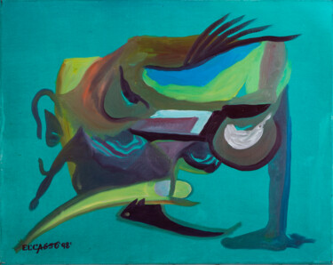 Pittura intitolato "Das Verderben" da Harry Zaft, Opera d'arte originale, Olio Montato su Telaio per barella in legno
