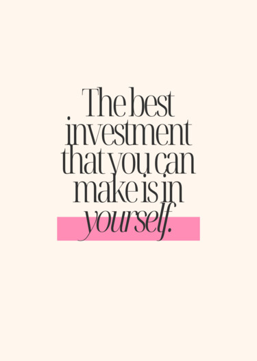 数字艺术 标题为“Invest In Yourself…” 由春宇 关, 原创艺术品, AI生成的图像 安装在纸板上