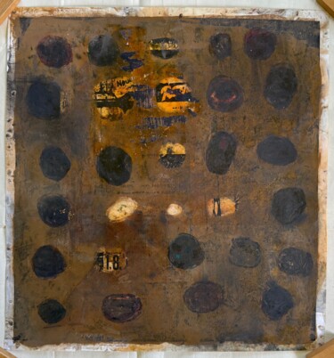 Schilderij getiteld "II 4 1.8." door Birgit Karg, Origineel Kunstwerk, Olie
