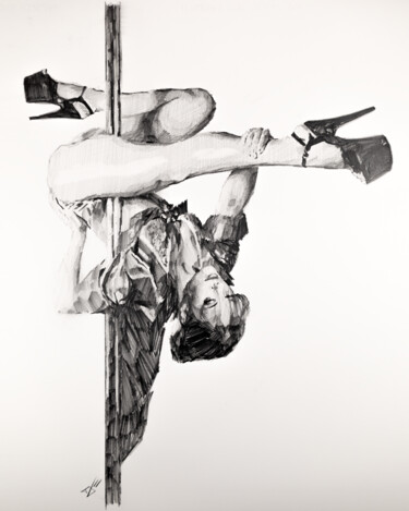 The Great Olympic Swap: Pole Dancing In, Walking and Curling Σχέδιο με τίτλο "The Great Olympic S…" από Andros K., Αυθεντικά έργα τέχνης, Γραφίτης