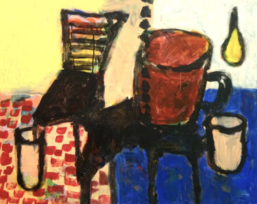 Pittura intitolato "Composition 7271" da Engelina Zandstra, Opera d'arte originale, Acrilico Montato su Telaio per barella i…