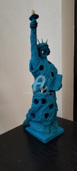 Scultura intitolato "Feu la liberté" da Christiane Bernais, Opera d'arte originale, Ceramica