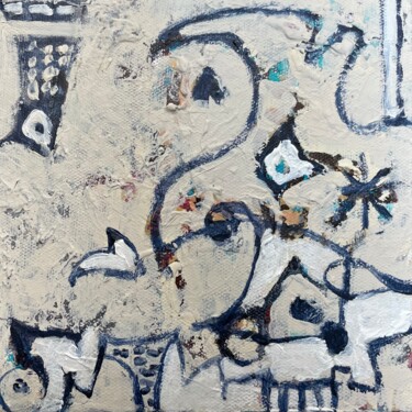 Schilderij getiteld "Sans titre 229" door Jean Brisé, Origineel Kunstwerk, Acryl Gemonteerd op Frame voor houten brancard