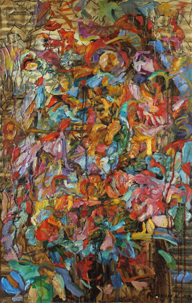 Картина под названием "Composition #208" - Marina Podgaevskaya, Подлинное произведение искусства, Масло