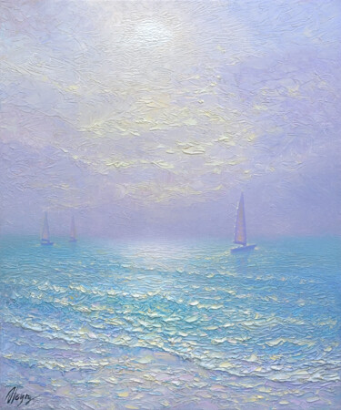 Sea 046 Peinture intitulée "Sea 046" par Dmitry Oleyn, Œuvre d'art originale, Huile Monté sur Châssis en bois