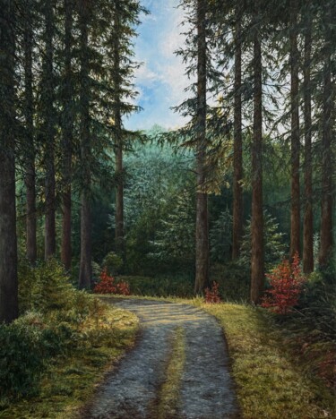 Summer Among the Pines Pittura intitolato "Summer Among the Pi…" da Tatyana Berdnikova, Opera d'arte originale, Olio