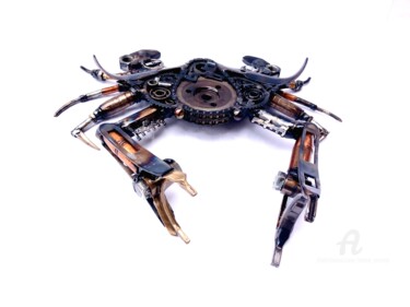 "Blue Crab" başlıklı Heykel Simon Saronni tarafından, Orijinal sanat, Metaller