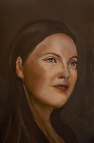 Portrait " Anna " Painting titled "Portrait " Anna "" by Federico Rizzo, Original Artwork, Oil