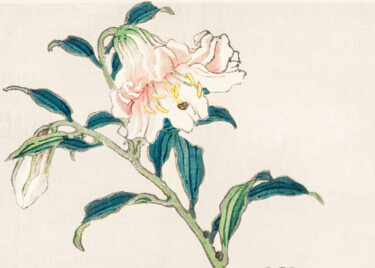 Digital Arts titled "Elegant Blossoms -…" by Chun Yu Guan, Original Artwork, AI generated image Mounted on Cardboard