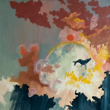 Peinture intitulée "Whale in a giant ge…" par Joeri Bruers, Œuvre d'art originale, Huile