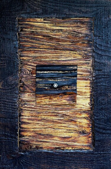 雕塑 标题为“SEARED EARTH (GOLD…” 由Unai Arozena, 原创艺术品, 木