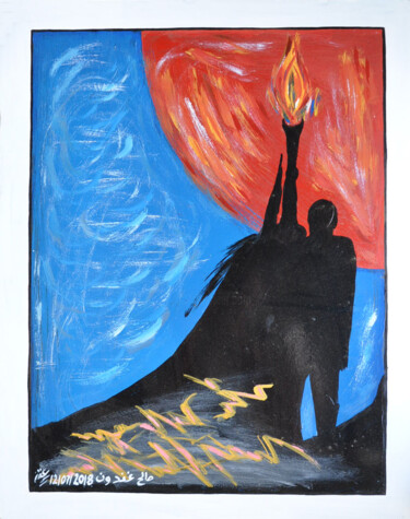 Schilderij getiteld "16/ La femme" door 7artisalam7, Origineel Kunstwerk, Glazuur