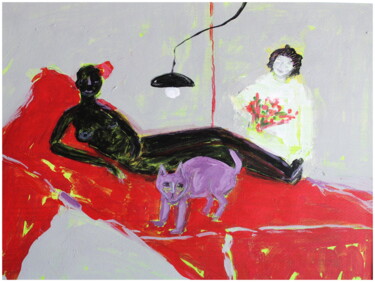 Pittura intitolato "Je me souviens d'Ol…" da Victorine Follana, Opera d'arte originale, Acrilico