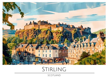 Digital Arts με τίτλο "Stirling Castle Sco…" από 春宇 关, Αυθεντικά έργα τέχνης, Εικόνα που δημιουργήθηκε με AI Τοποθετήθηκε στ…