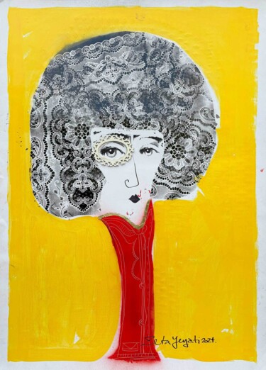 Schilderij getiteld "Reina Berni" door Zeta Yeyati, Origineel Kunstwerk, Acryl