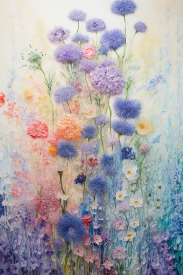 "Cornflowers" başlıklı Dijital Sanat Amanda Moore tarafından, Orijinal sanat, AI tarafından oluşturulan görüntü