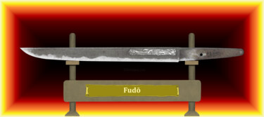 数字艺术 标题为“Fudo Masamune Feuer…” 由Marun Bönninghaus, 原创艺术品, 数字油画