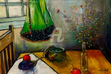 绘画 标题为“Interior” 由José Claudinei Da Cruz, 原创艺术品, 油