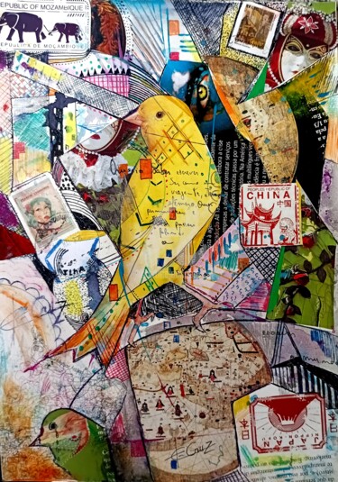 Collages titled "49" by José Claudinei Da Cruz, Original Artwork, Collages