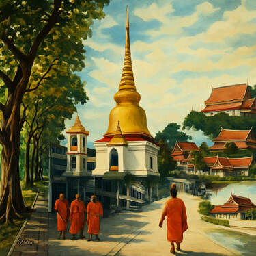 Printmaking titled "The Quiet Path [IV]" by Patrick John Bennett (Patrice), Original Artwork, Digital Photography